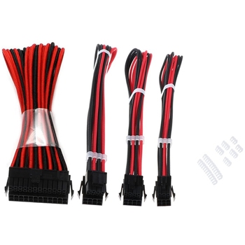 Basic Extension Cable Kit ATX 24Pin/ EPS 4+4Pin / PCI-E 6+2Pin/ PCI-E 6Pin Power Extension Cable for PC Computer